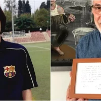 Napkin with Messi contract auctioned