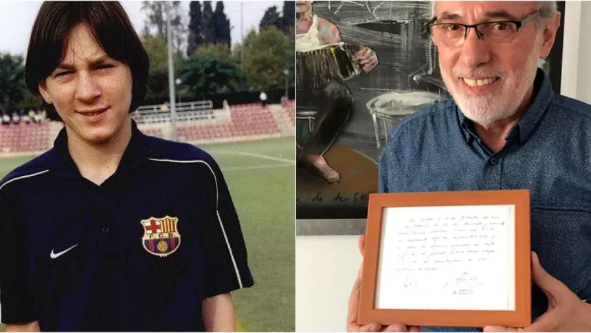 Napkin with Messi contract auctioned